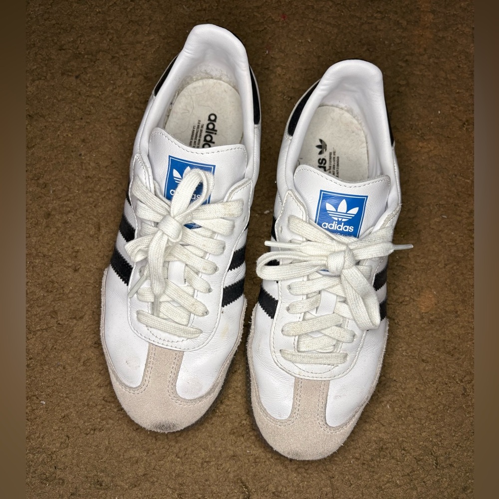 Adidas White and Black Classic Sneakers - women’s size 7